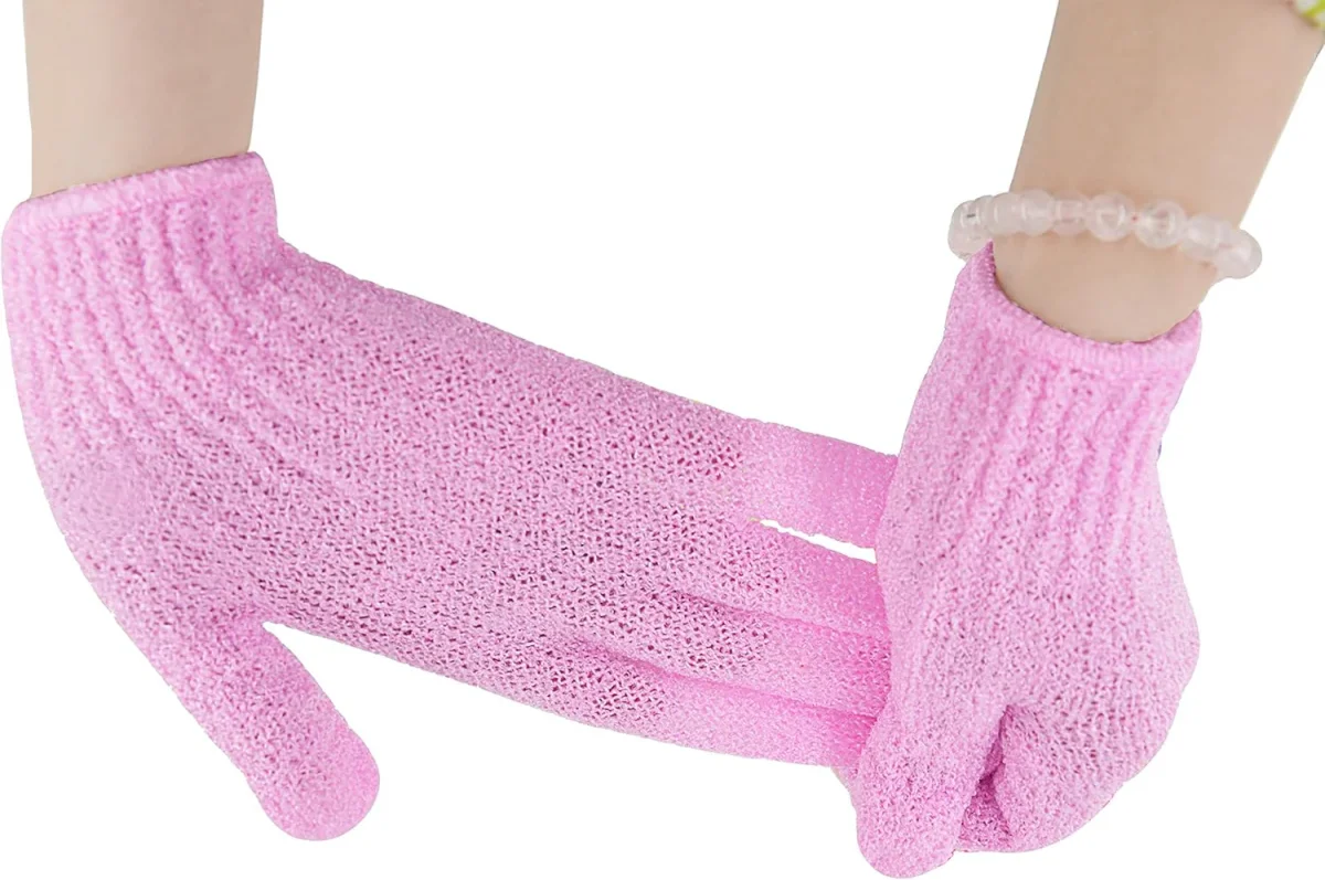 Gants Exfoliants Multicolores – Pack Éco 5 Paires – Image 8