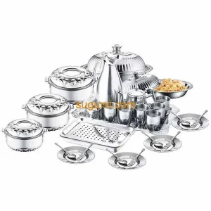 28pcs ensemble service de table en acier inoxydable