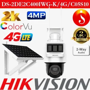 Caméra Solaire Extérieure Hikvision 4G LTE – 4MP