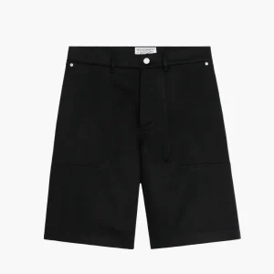 Fatigue Shorts - Satin de coton Noir