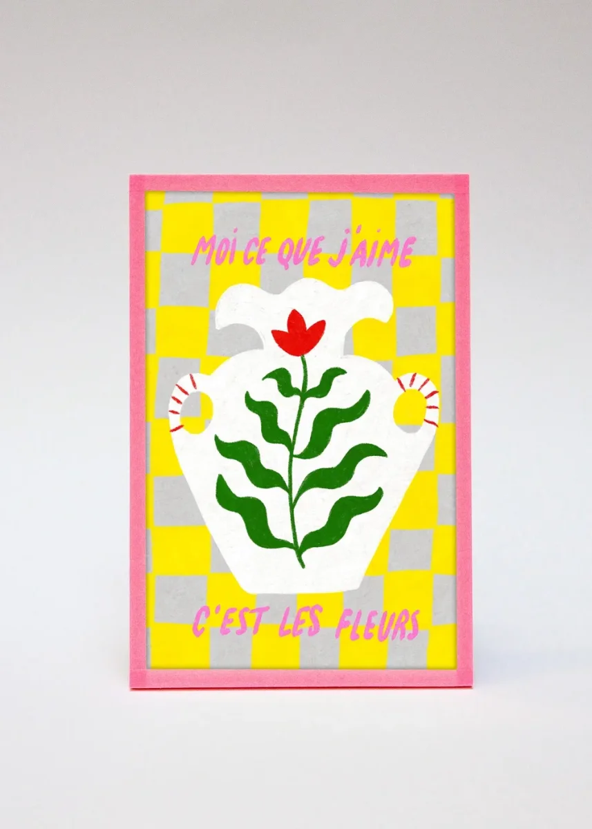 Illustration encadrée | Moi ce que j'aime c'est les fleurs – Image 2