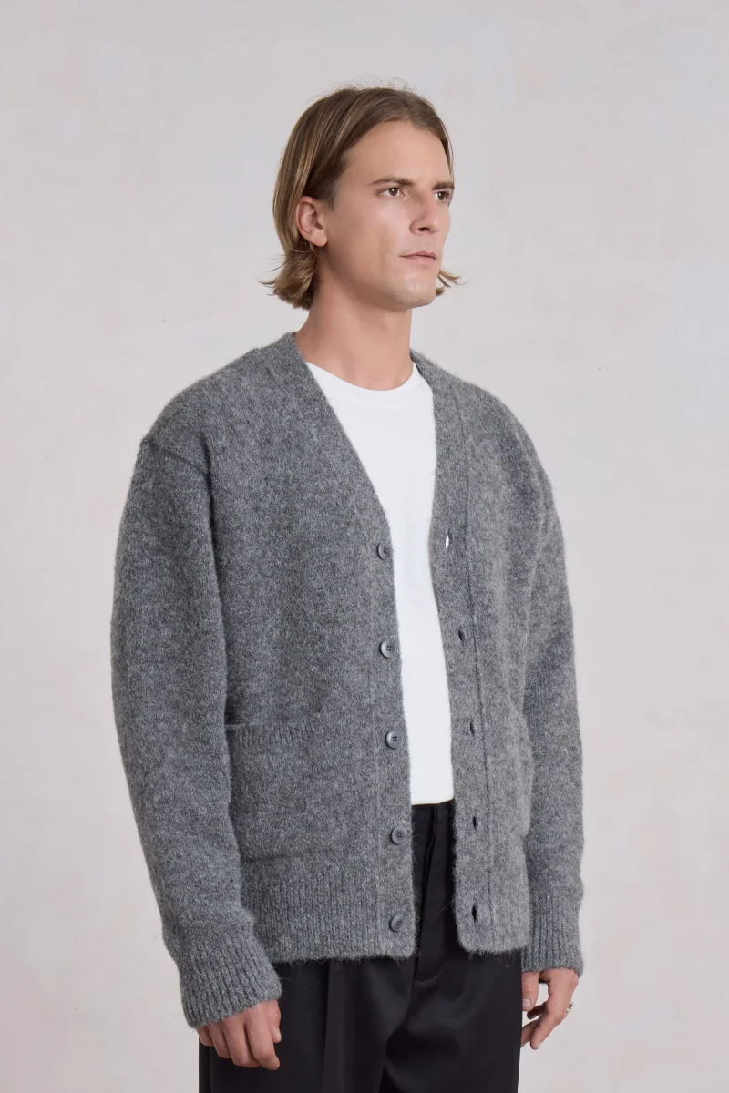 Alpaca cardigan - Gris anthracite – Image 5