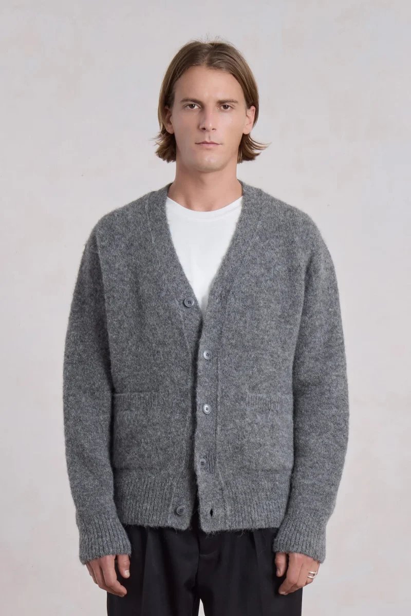 Alpaca cardigan - Gris anthracite – Image 7