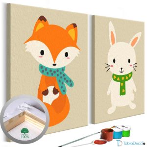 Peinture par numéros Renard et Lapin