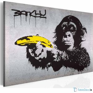 Tableau Banksy "Le Singe à la Banane"